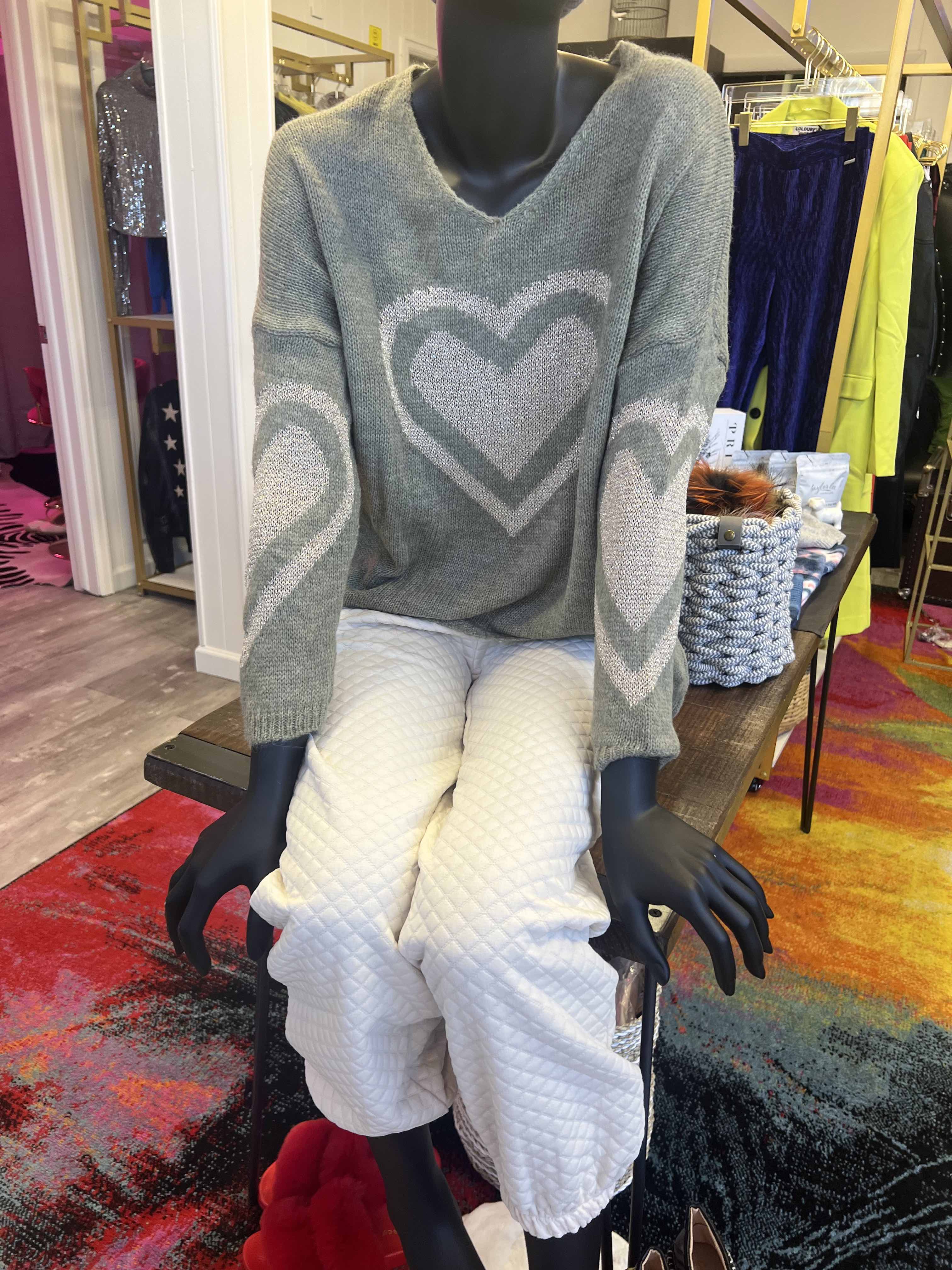 AVA HEART SWEATER BY SCANDAL ITALY