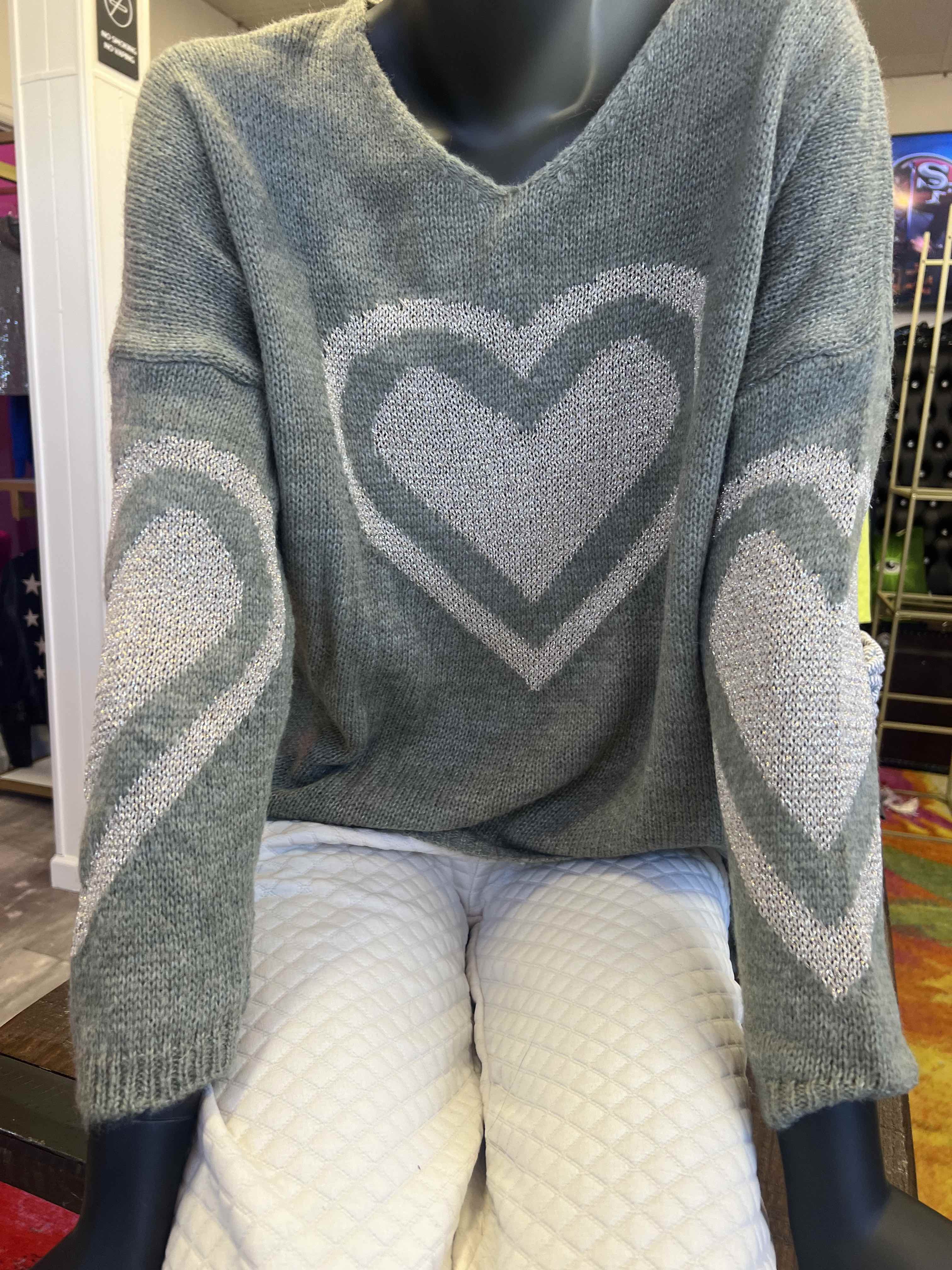 AVA HEART SWEATER BY SCANDAL ITALY
