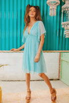 AQUARIUS SILK DRESS BY SCANDAL ITALY