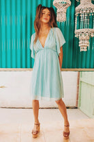 AQUARIUS SILK DRESS BY SCANDAL ITALY