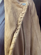 MAURITIUS ZOE RF FRINGED JACKET COLLAR DETAIL