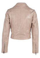 Mauritius Julene RF Short Beige Leather Moto Jackets