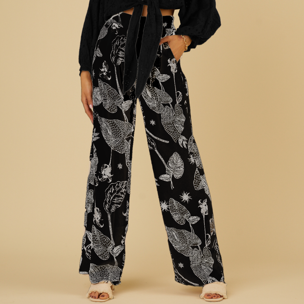 MALLORCA PANT IN BLACK FROM SCANDAL ITALY