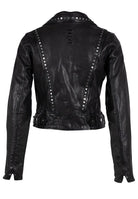 MARYN RF BLACK LEATHER JACKET