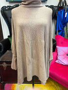 ZAYLA BEIGE PONCHO SWEATER BY SCANDAL ITALY