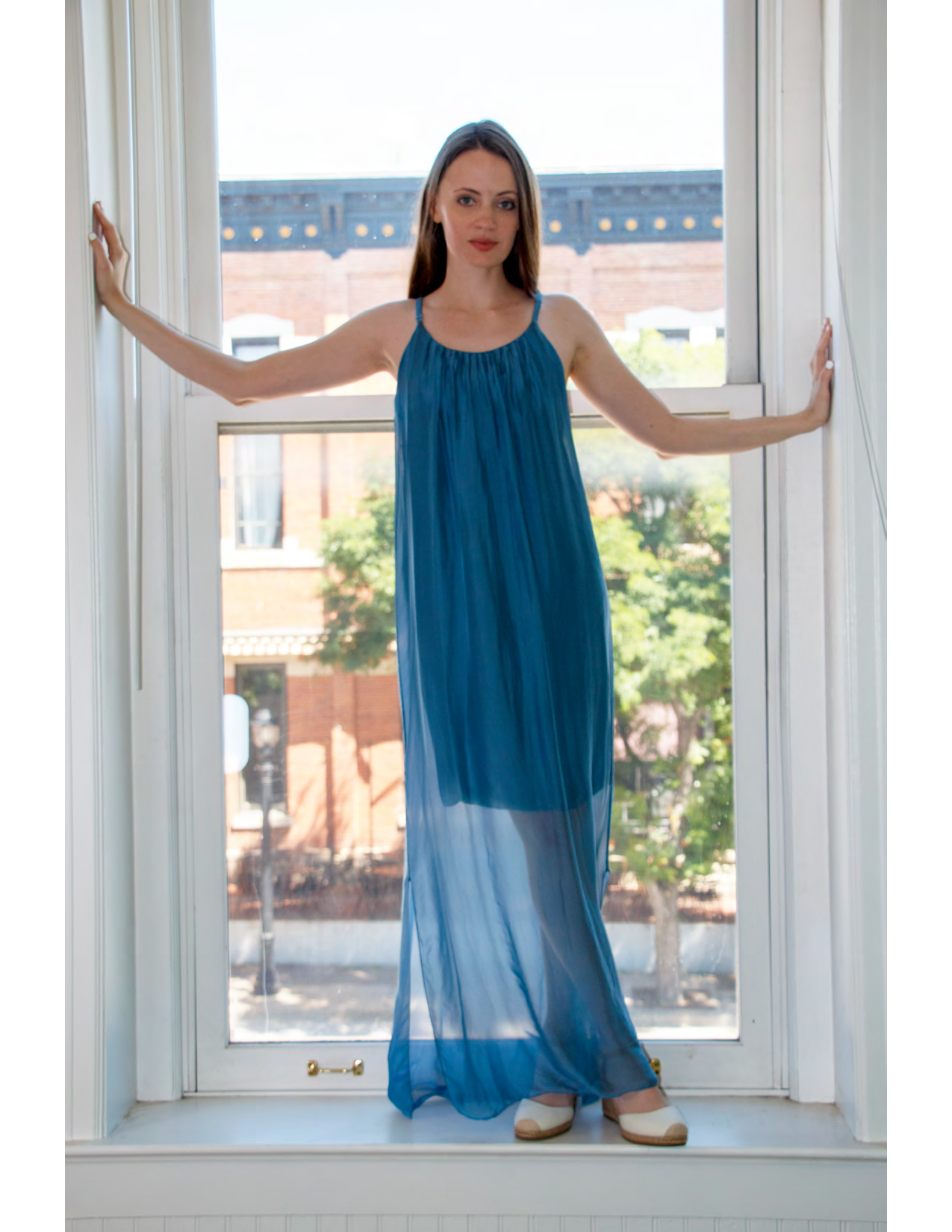 LOLITA DRESS IN DENIM BLUE BY SCANDAL ITALY