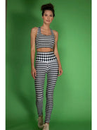 NUVULA QUEEN CHECKERED BLACK AND WHITE LEGGINGS