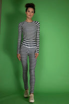 NUVULA QUEEN CHECKERED BLACK AND WHITE LEGGINGS