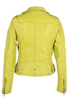 MAURITIUS WILD NEON LEATHER JACKET BACK