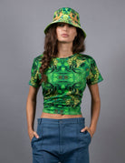 EMERALD GREEN FLORAL T-SHIRT BY NUVULA