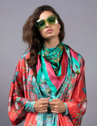 NUVULA CROCUS AQUAMARINE SILK SCARF