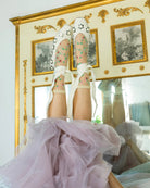 SHEER ROSETTES CREW SOCK BY SOCK CANDY