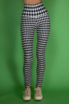 NUVULA QUEEN CHECKERED BLACK AND WHITE LEGGINGS