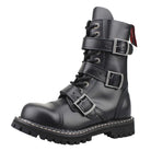 3 buckle black combat boot by Angry Itch