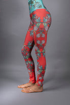 CROCUS RED AND AQUA LEGGINGS BY NUVULA