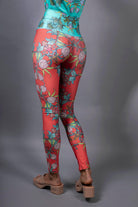CROCUS RED AND AQUA LEGGINGS BY NUVULA
