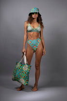 NUVULA PSYCHEDELIC STARS TEAL BIKINI SET