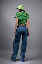 EMERALD GREEN FLORAL T-SHIRT BY NUVULA
