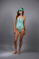 NUVULA CROCUS AQUA SCOOPNECK SWIMSUIT