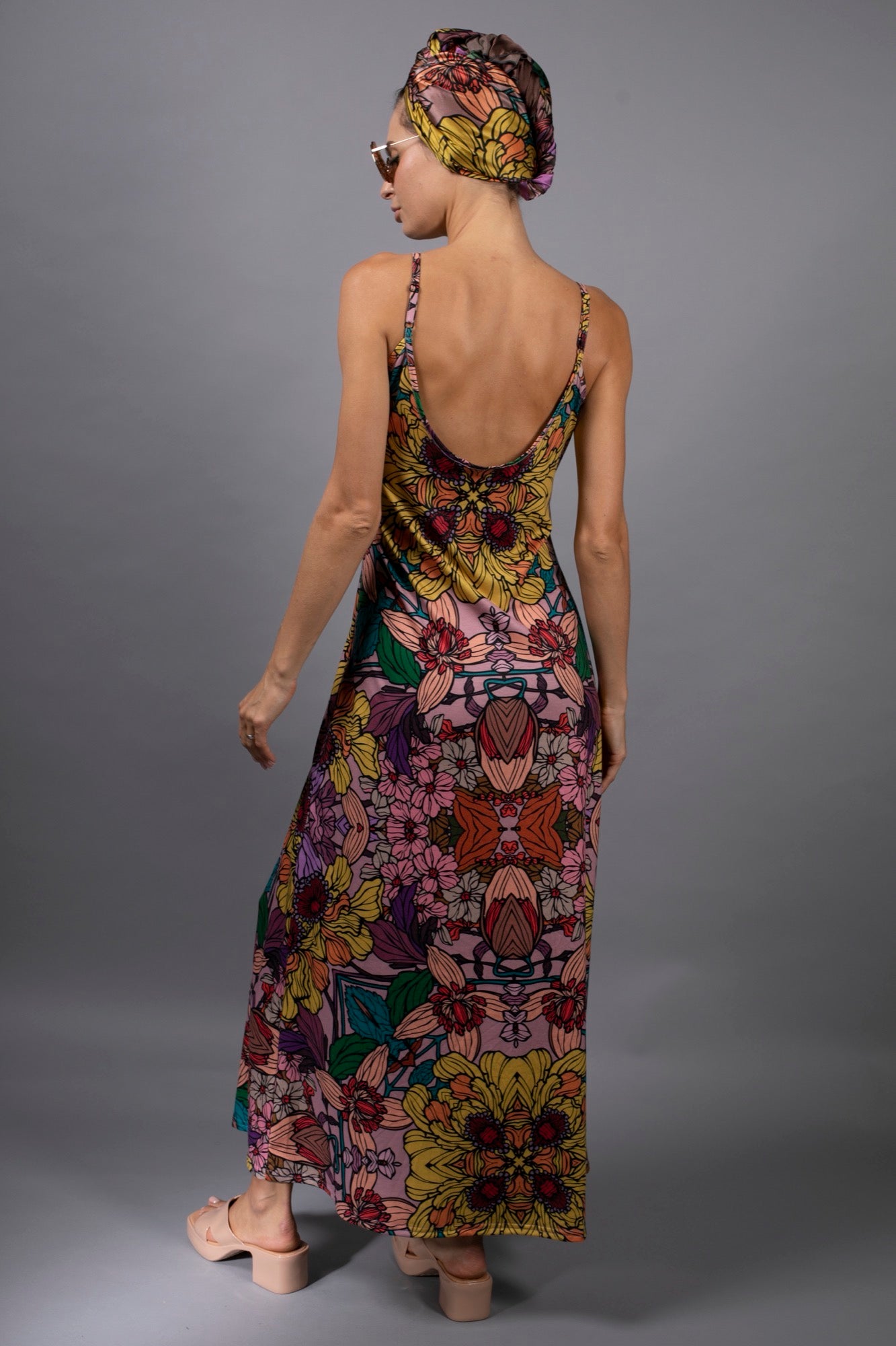 Golden Garden Slip Maxi Dress