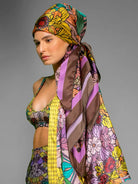 NUVULA GOLDEN GARDEN SILK SCARF