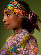 NUVULA GOLDEN GARDEN SILK SCARF