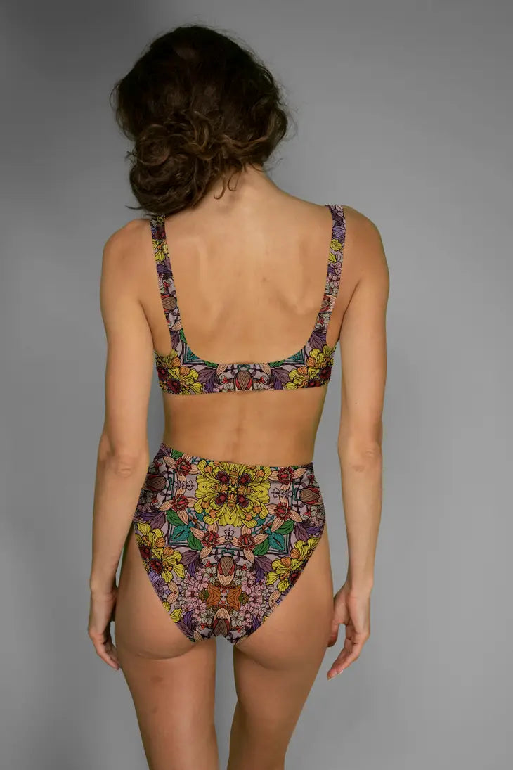GOLDEN GARDEN HIGH WAISTED BIKINI SET BACKSIDE