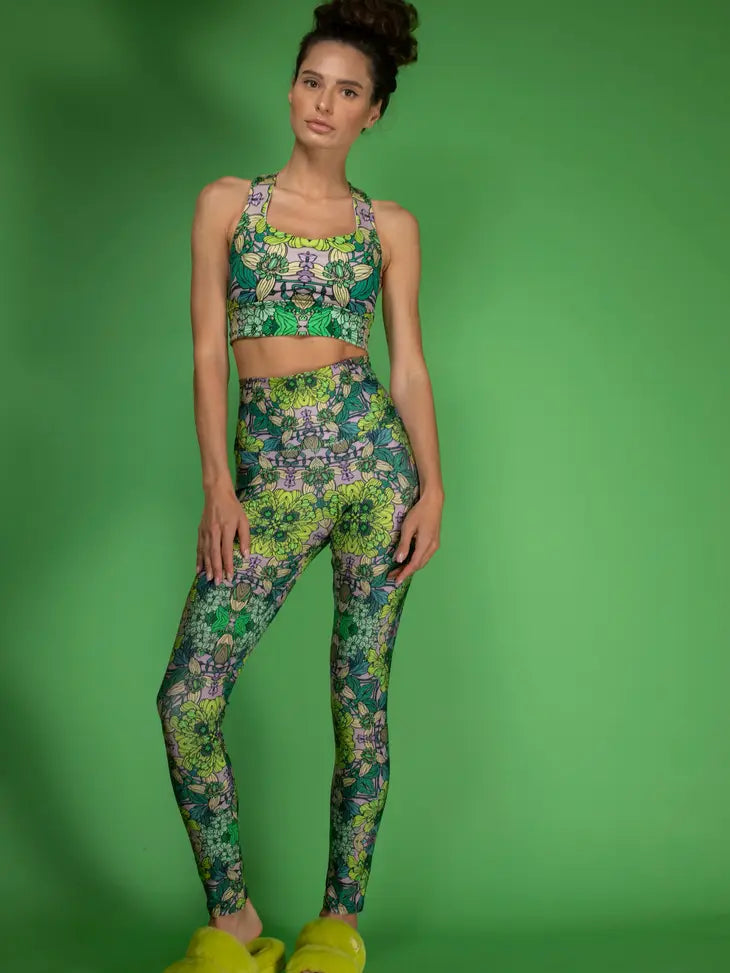 NUVULA GREEN GARDEN SPORTS BRA