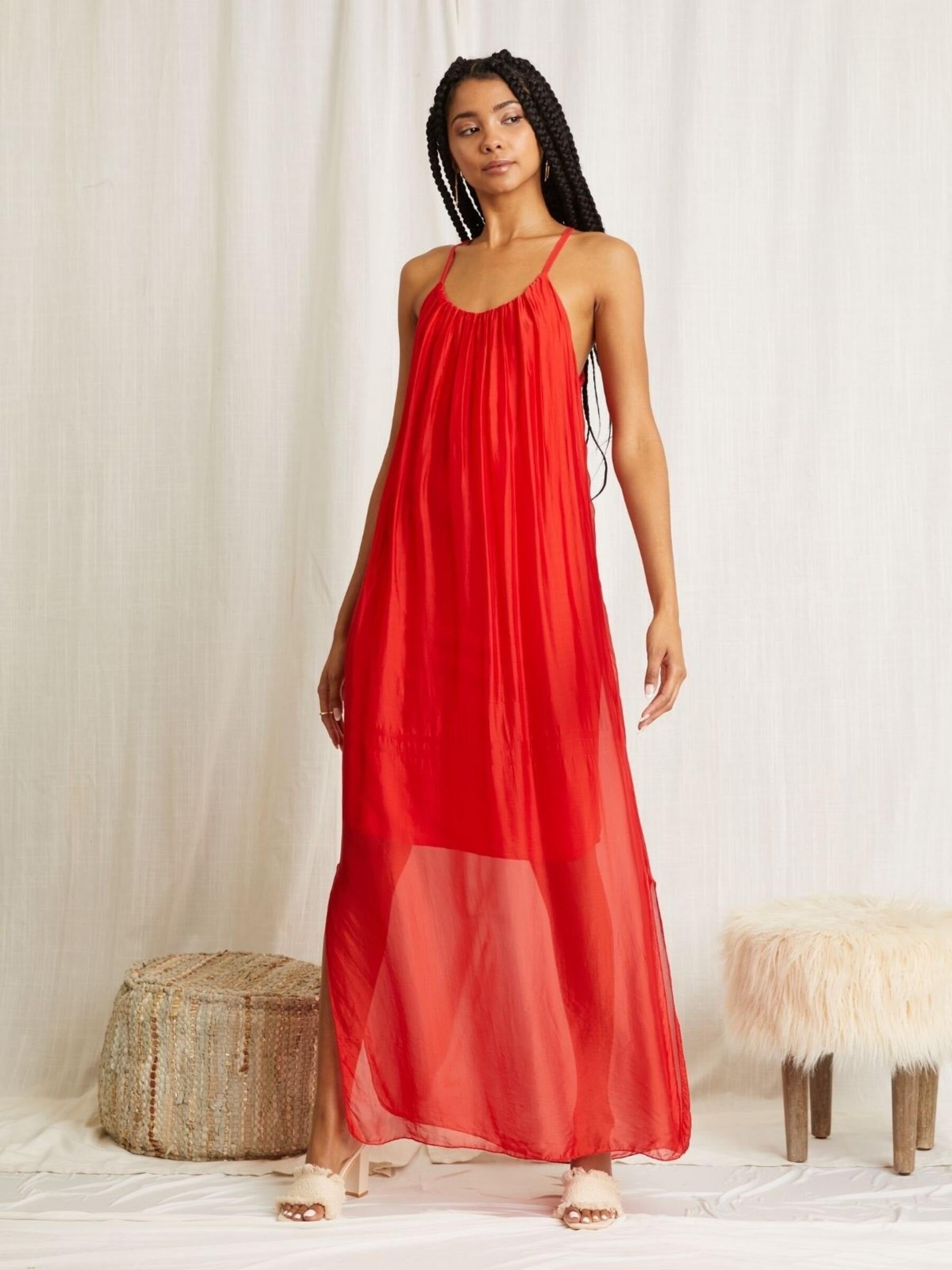 LOLITA MAXI DRESS IN RED