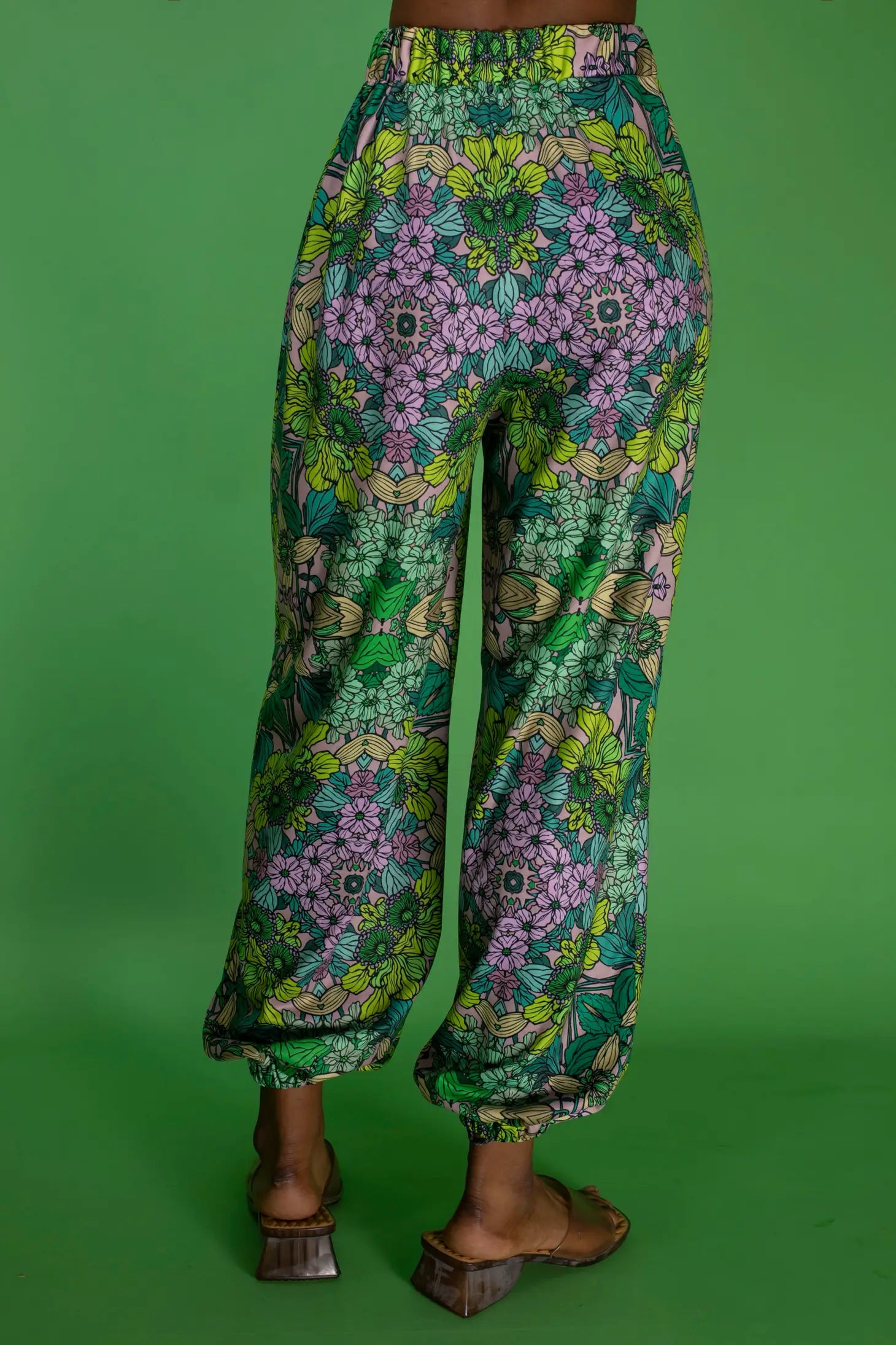 NUVULA GREEN GARDEN HAREM PANTS