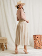 RAELYN SKIRT IN BEIGE BY SCANDAL ITALY