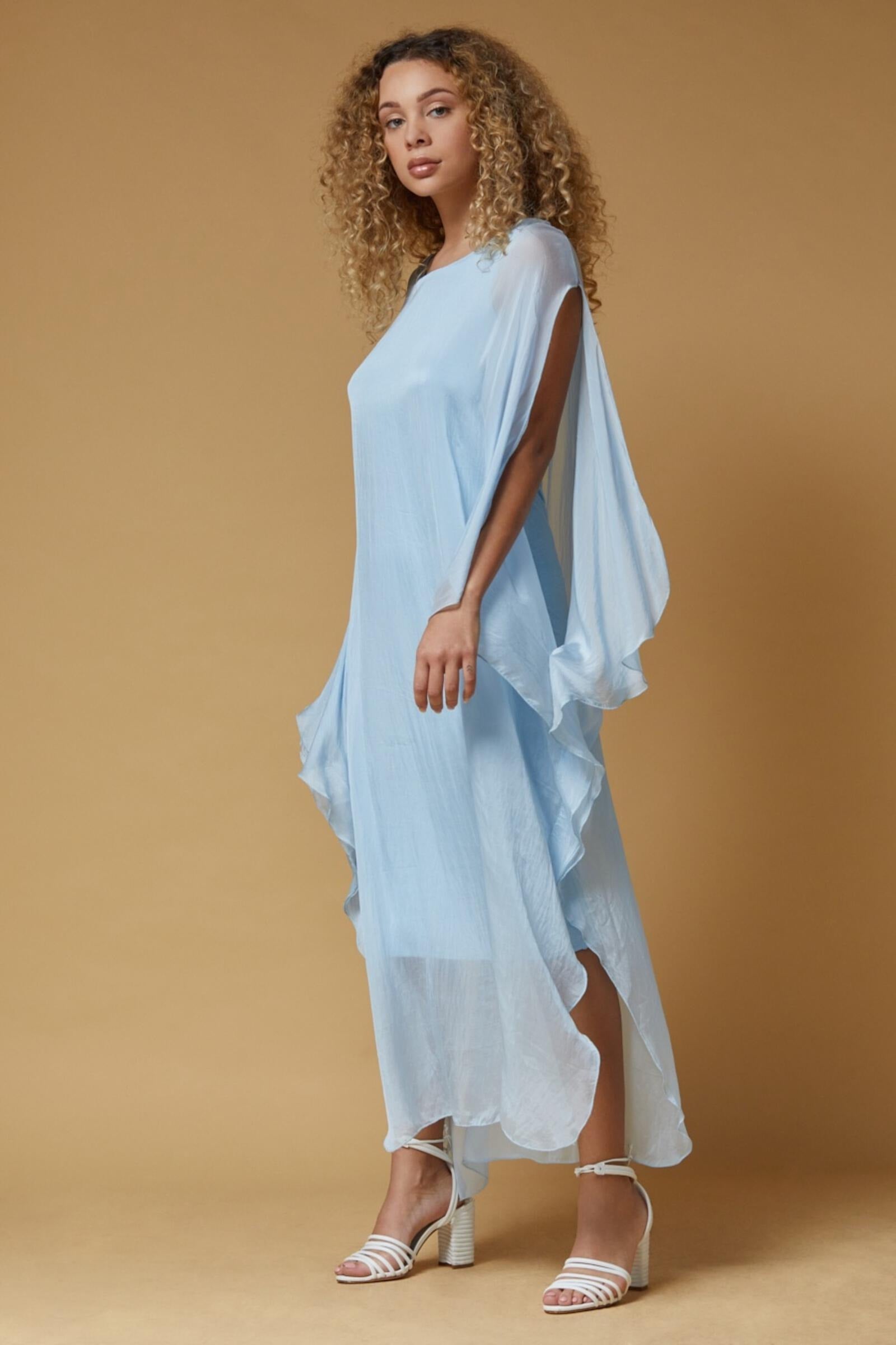 SKY BLUE SHARRA DRESS TUNIC BY SCANDAL ITALY