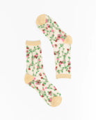 SHEER ROSETTES CREW SOCK BY SOCK CANDY