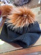 Caramel Colored Real Fur Pom