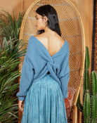 TWISTY Sweater in Denim BlueRAELYN TWISTY SWEATER BY SCANDAL ITALY