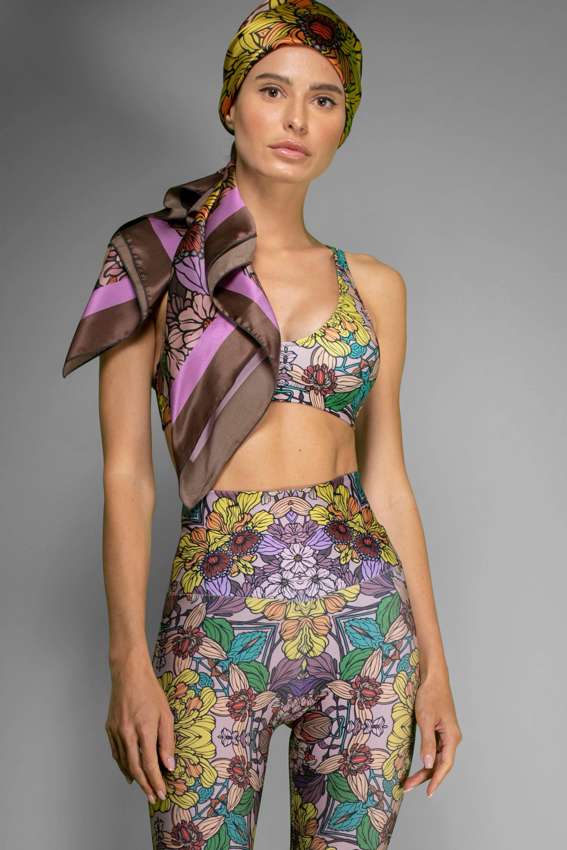 NUVULA GOLDEN GARDEN BRALETTE SPORTS TOP