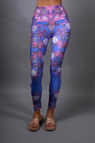 CROCUS PINK FLORAL SATIN LEGGINGS BY NUVULA