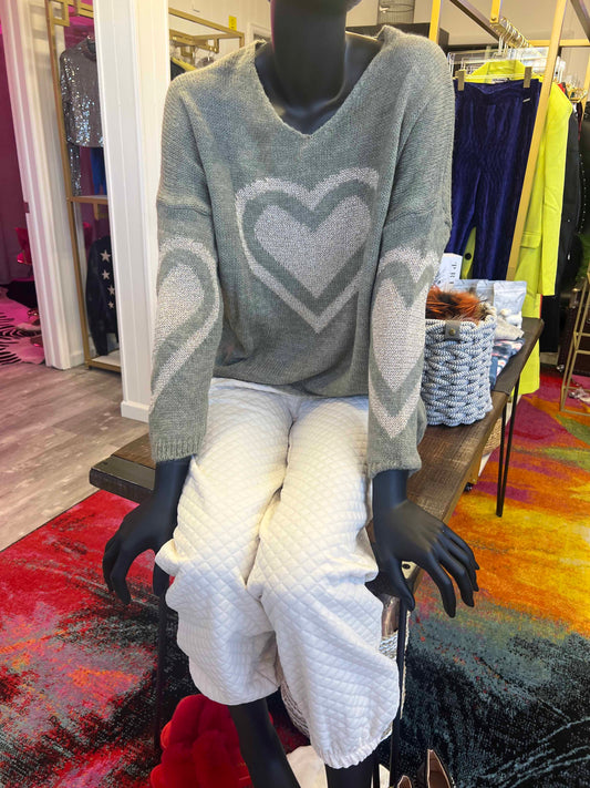 AVA HEART SWEATER BY SCANDAL ITALY