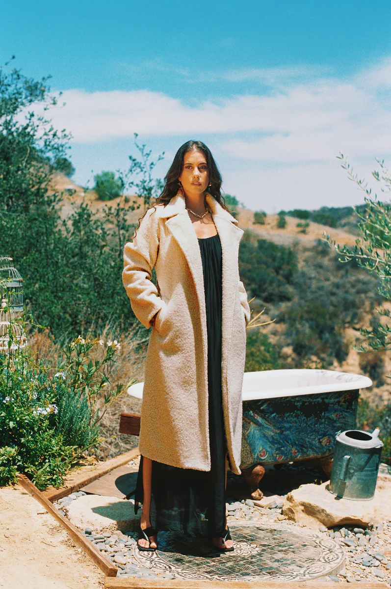 BEIGE ROWAN COAT BY SCANDAL ITALY