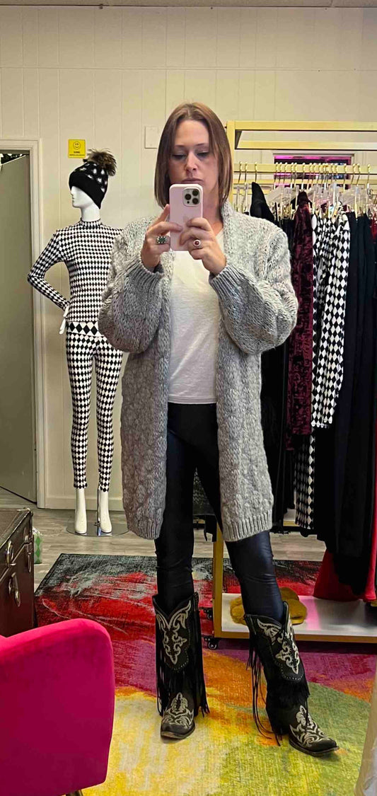 BELEN SWEATER IN GREY BY SCANDAL ITALY