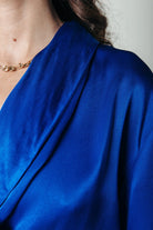 DORIN SATIN BLUE DRESS COLLAR BY COLOURFUL REBEL
