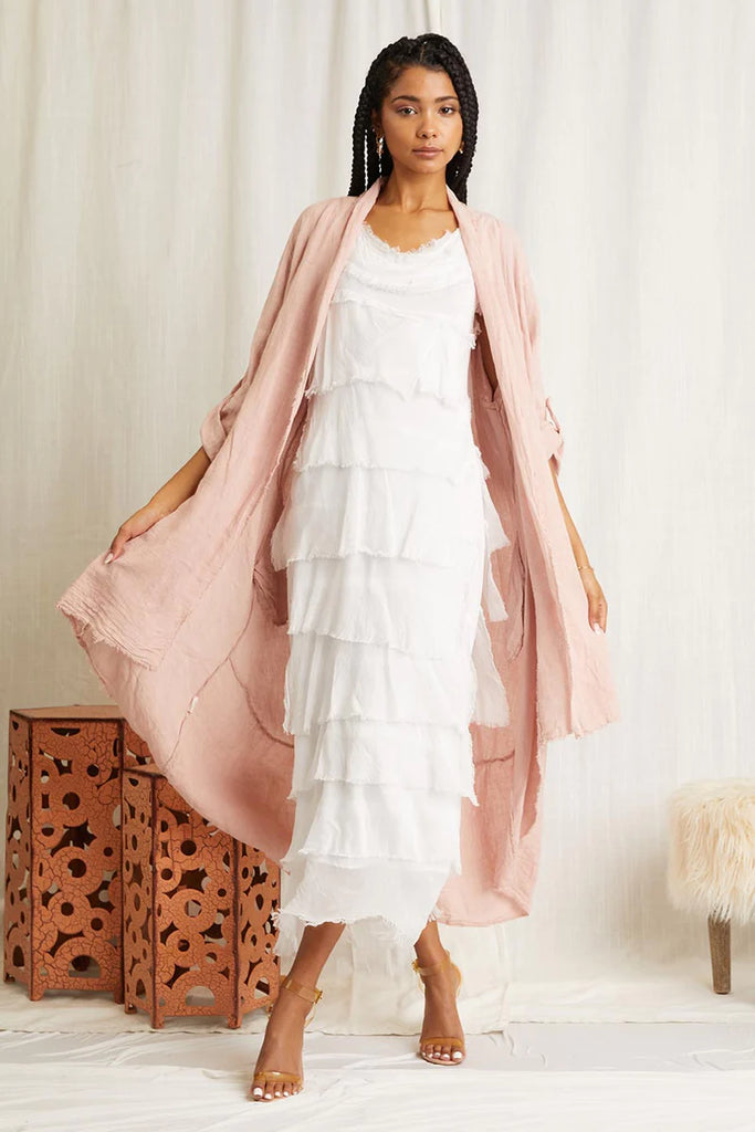 CALISTO PINK DUSTER SWEATER BY SCANDAL ITALY
