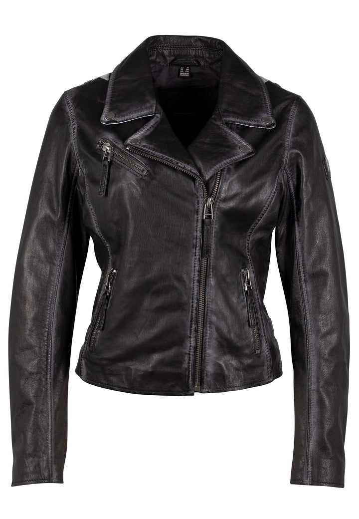 SILVER STAR MAURITIUS CHRISTY RF LEATHER JACKET HOLOGRAPHIC