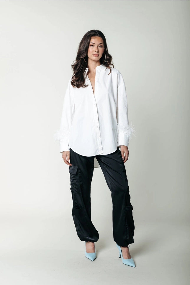 COLOURFUL REBEL TALIA FEATHER BLOUSE