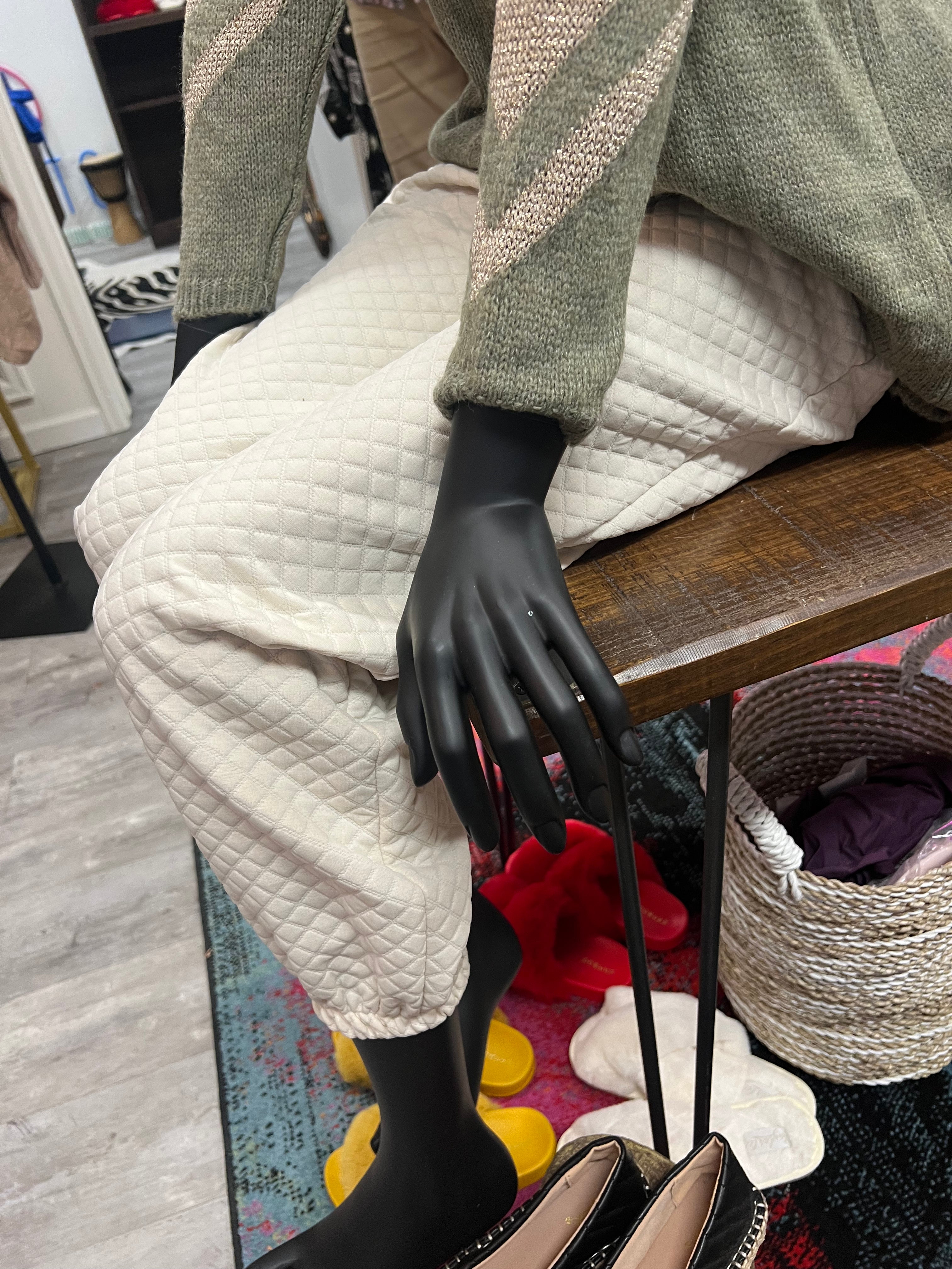 GRACE PANT BY SCANDAL ITALY IN IVORY