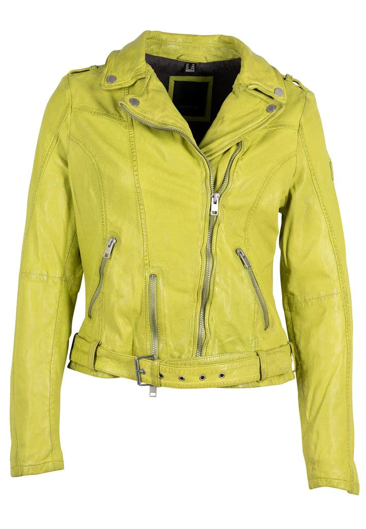 MAURITIUS WILD NEON LEATHER JACKET