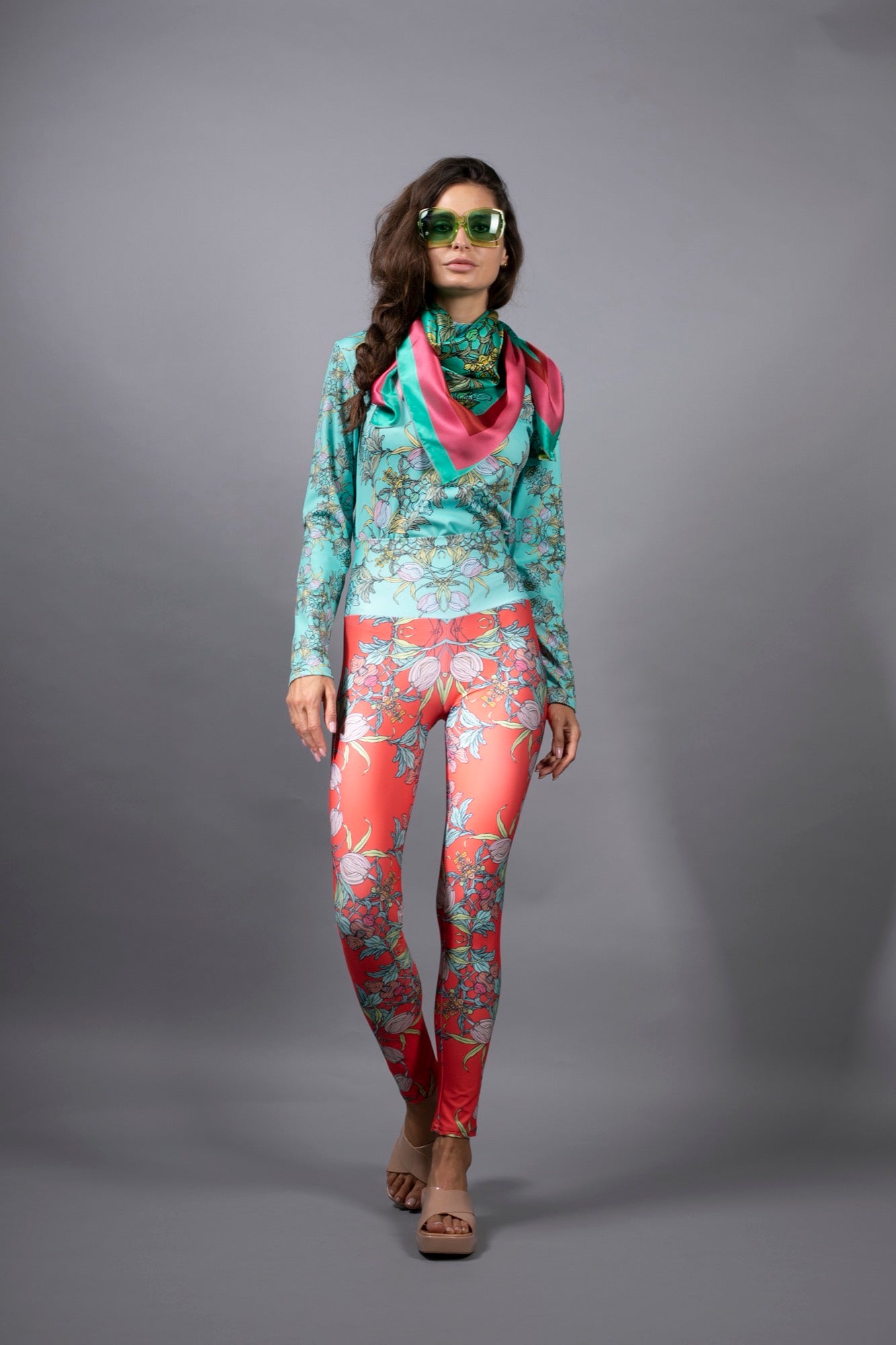 THE CROCUS AQUAMARINE TURTLENECK TOP