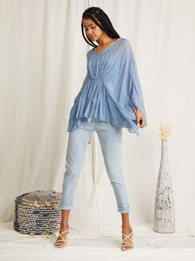 SCANDAL ITALY OPHELIA TOP BLUE