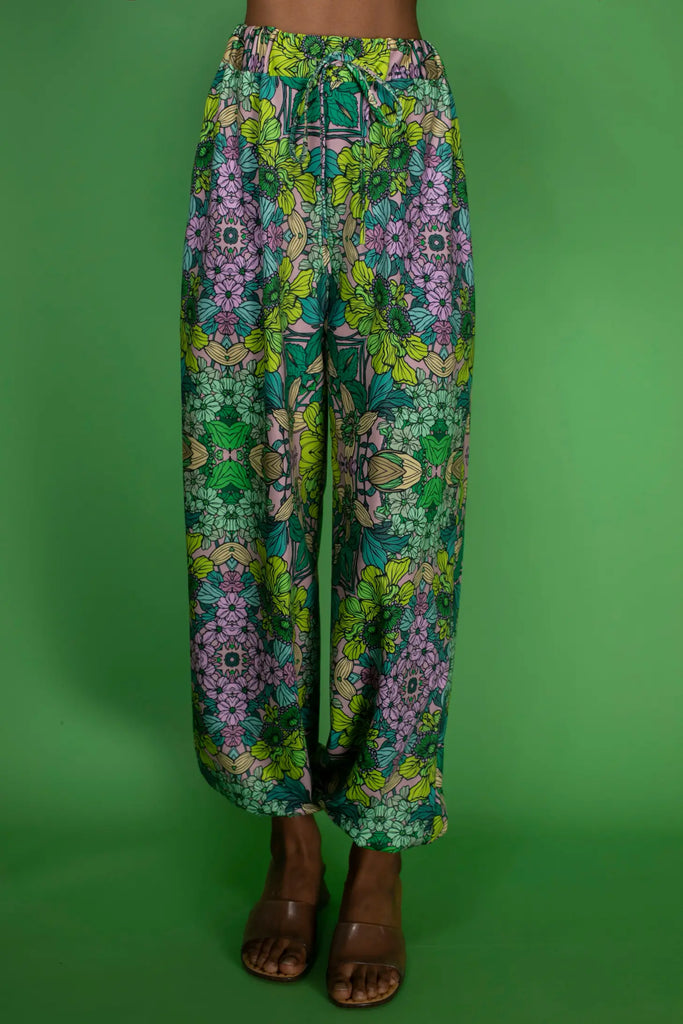 NUVULA GREEN GARDEN HAREM PANTS